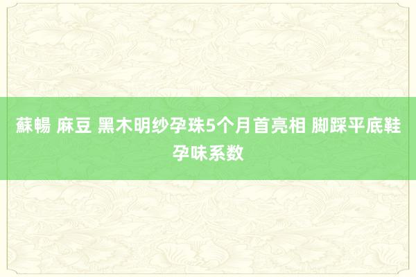 蘇暢 麻豆 黑木明纱孕珠5个月首亮相 脚踩平底鞋孕味系数